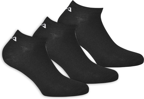 Fila - Invisible Socks 3-Pack - Sneakersokken - 43-46 - Zwart