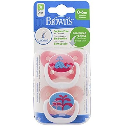 Dr  Browns Prevent Design Pacifier  2 Pack   Butterfly 1 0 6 Meses