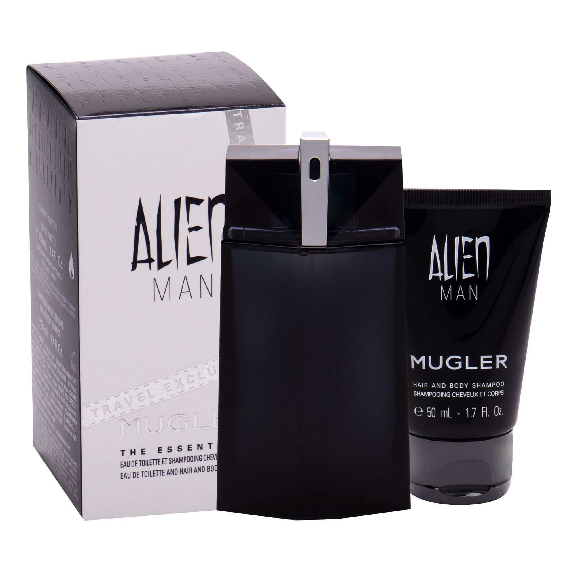 Reduced  Thierry Mugler Alien Man 100ml Refillable Edt Spray  50ml Shower Gel