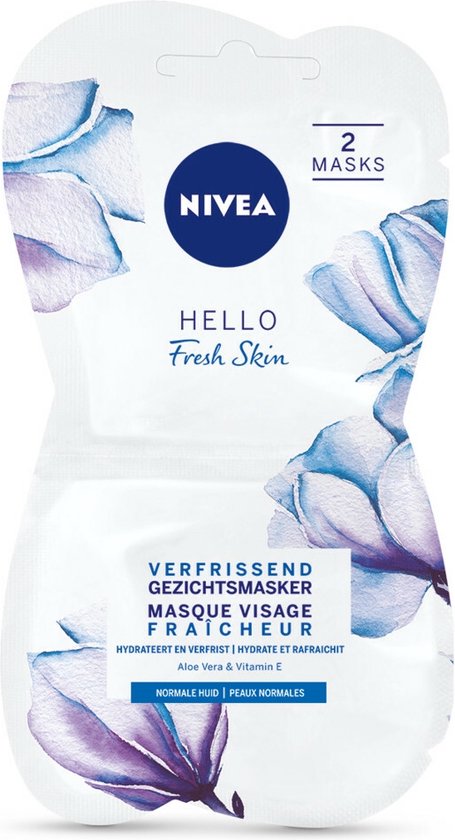 NIVEA Essentials Verfrissend Hydraterend Gezichtsmasker - 2 x 7,5 ml