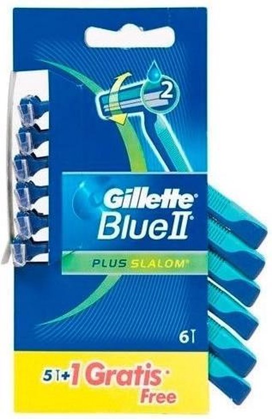 Gillette Blue Ii Plus Slalom 6 Units