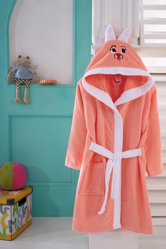 Colored Rabbit Bathrobe for Boys and Girls Children's Bathrobe Colored Bathrobe Cotton