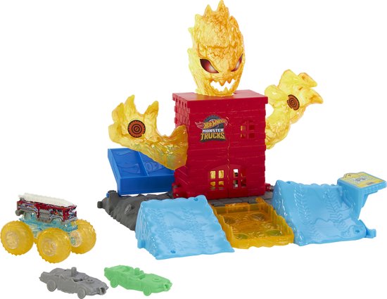 Hot Wheels Monster Trucks Power Smashers Torch Tower Takedown