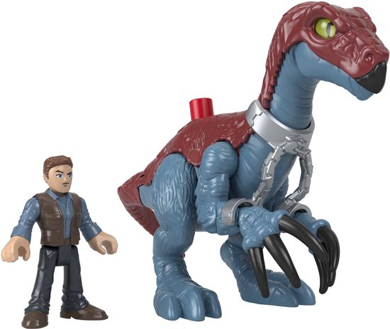 Fisher Price Jurassic World Therizinosaurus & Owen Actie Speelfiguur - 3+
