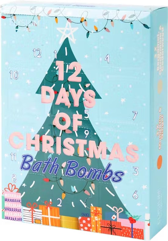 Elysium Spa bruisballen-adventskalender 12 x 50 gram- Kerst