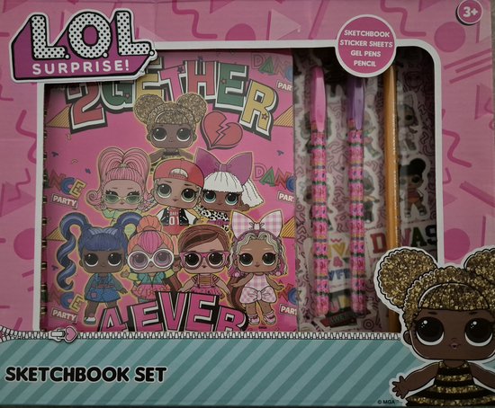 L.O.L. Surprise! Sketchbook Set - Schetsboek - 40+ Stickers - Gelpennen - HB Potlood