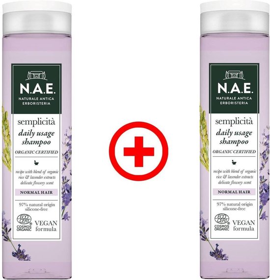 N.A.E. Shampoo Dagelijks Gebruik Semplicità Daily Usage Shampoo Vegan 2 x 250 ml