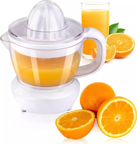 Royalty Line® CP25287 Elektrische Citruspers - 0.7 Liter - Praktisch Citruspers - Sinaasappelpers Elektrisch - Wit